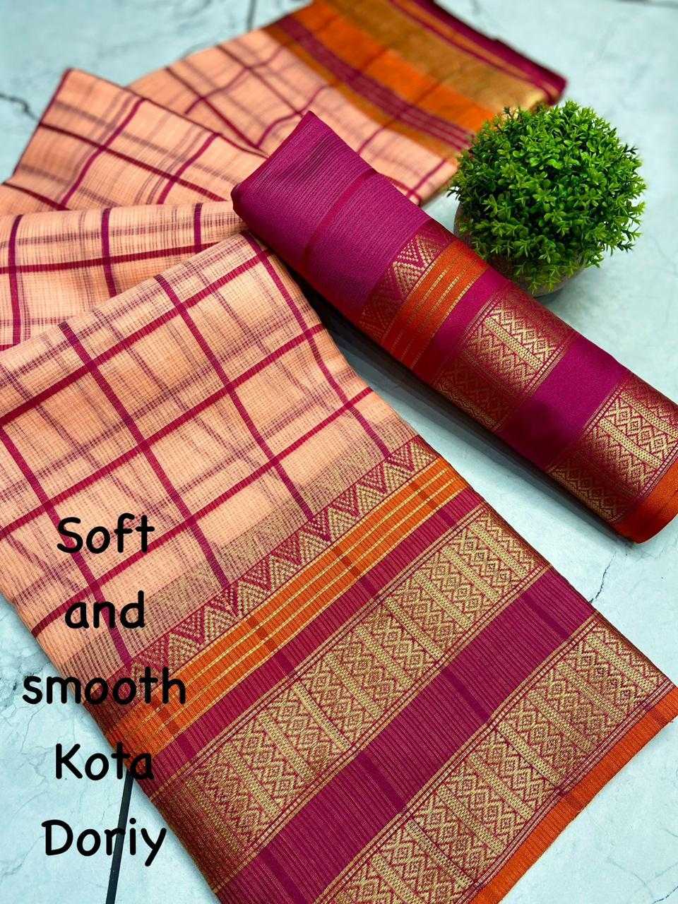 YNF SOFT KOTA RWC 06 SAREES WHOLESALE COTTON LINENE LADIEDS KOTA DORIA SAREES MANUFACTURER